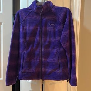 Columbia zipper purple fleece jacket. Size xl